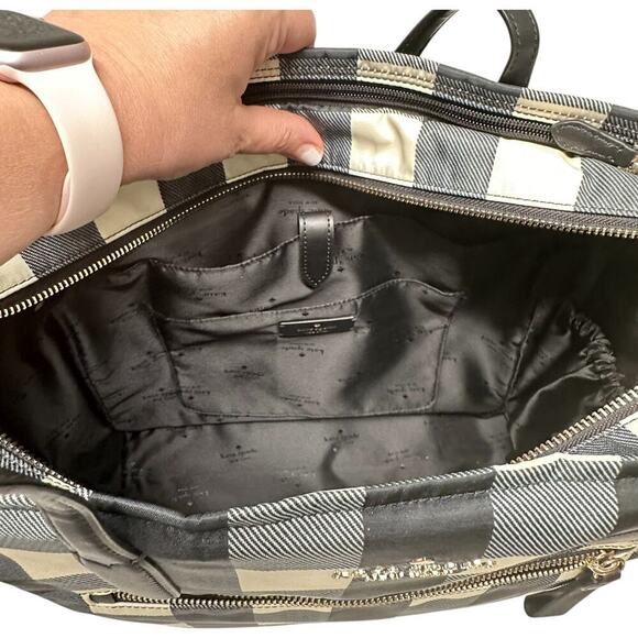 Kate Spade Chelsea Buffalo Plaid Gingham Tote EUC Clean - Picture 10 of 14